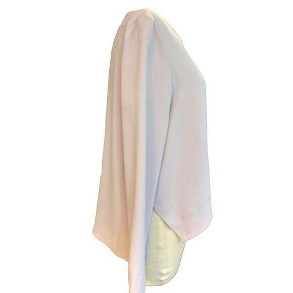 Small Amanda Uprichard Lilac Hi-Lo Long Sleeve Blouse - Picture 2 of 5